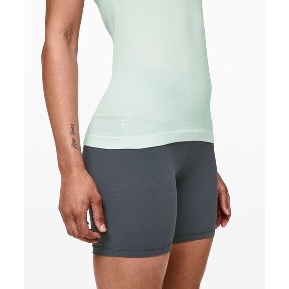 LULULEMON SEEK SIMPLICITY RIBBED TANK TOP, POLAR ICE SZ 6 Please Read - Picture 10 of 14